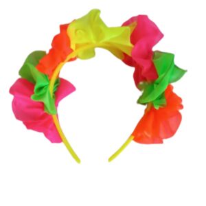 VINCHA 7 FLORES FLUO X12
