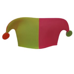 SOMBRERO ARLEQUIN FLUO DOS PUNTAS X12