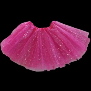 POLLERA TUTU CON BRILLO FUCSIA