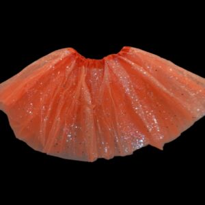 POLLERA TUTU CON BRILLO NARANJA