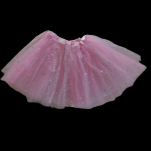POLLERA TUTU CON BRILLO ROSA