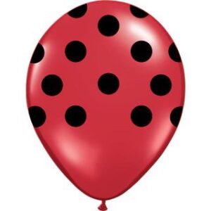 GLOBO LUNAR ROJO CON NEGRO X50