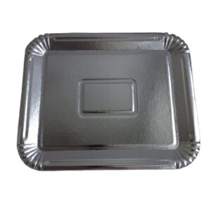 BANDEJA RECTANGULAR PLATEADA PREMIUM N° 5 (33X40) X10