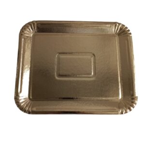 BANDEJA RECTANGULAR DORADA PREMIUM N° 1 (14X18) X10