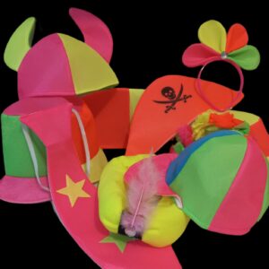 SOMBREROS - VINCHAS - CORBATAS (SURTIDO FLUO X50)