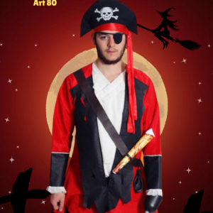 SACO PIRATA GORRO Y PARCHE ADULTO