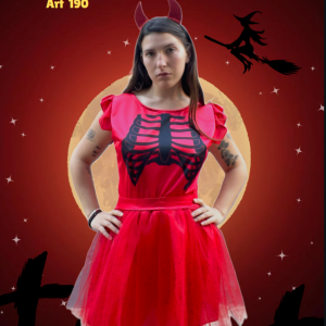 ESQUELETO ROJO ADULTO